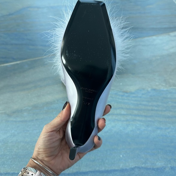 SOLD ❌❌❌Saint Laurent Mae Slip-On Mules 37.5 $945 - Picture 9 of 11